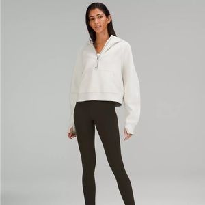 Lululemon Half Zip Scuba Hoodie - Bone